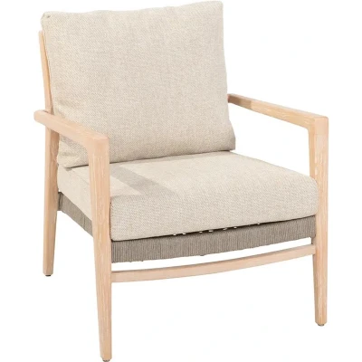 Afbeelding van Julia low dining stoel brushed teak incl. 2 kussens 4SO