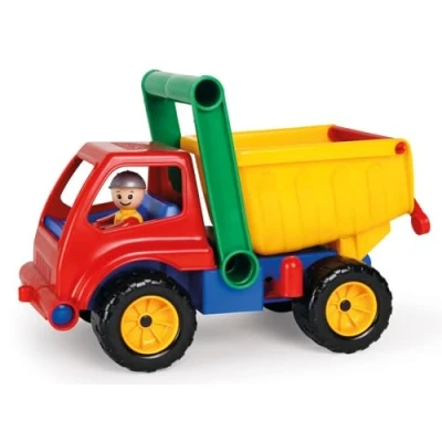 Afbeelding van Lena 04150 Actieve kiepwagen, ca. 27 cm, robuuste kiepwagen met handvat en beweegbaar speelfiguur, kipper vrachtwagenset voor kinderen vanaf 2 jaar
