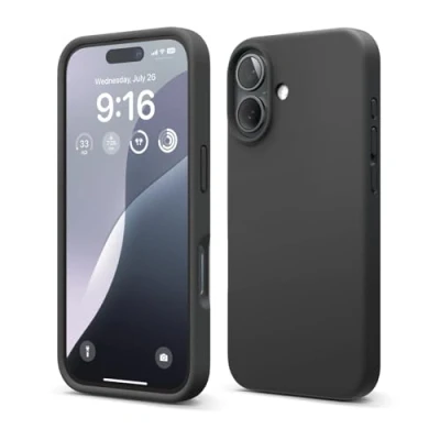 Afbeelding van elago Compatibel met iPhone 16 hoesjes, hoogwaardige vloeibare siliconen hoes, volledige beschermhoes, schokbestendig, slanke telefoonhoes
