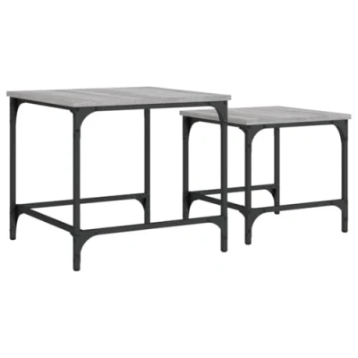 Image de vidaXL Tables basses gigognes 2 pcs sonoma gris bois d&#039;ingénierie838921