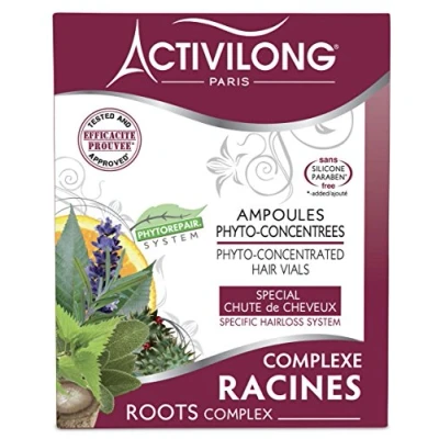 Afbeelding van ACTIVILONG Wortelcomplex fyto geconcentreerde ampullen stimuleert de groei bestrijdt haaruitval en roos gemaakt in Frankrijk 4 x 10 ml
