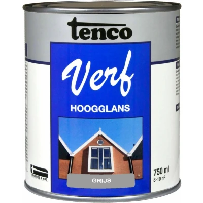 Afbeelding van TencoVerf Dekkend Hoogglans Grijs 0,75L
