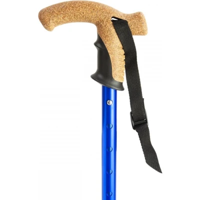 Afbeelding van Wandelstok Verstelbaar Blauw Kurken Handvat