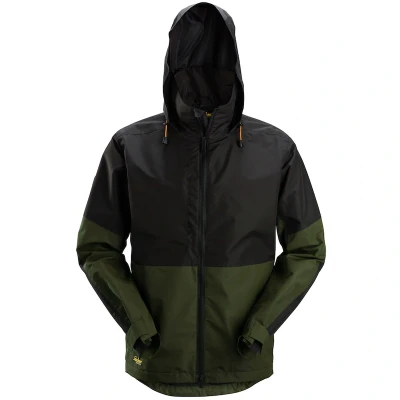 Afbeelding van SNICKERS 1304 AllroundWork winddichte shell jas (zwart/khaki groen) 13043104005
