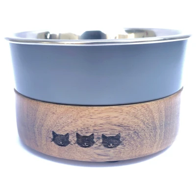 Afbeelding van Adori Voerbak 11 cm Kattenvoerbak Donkergrijs