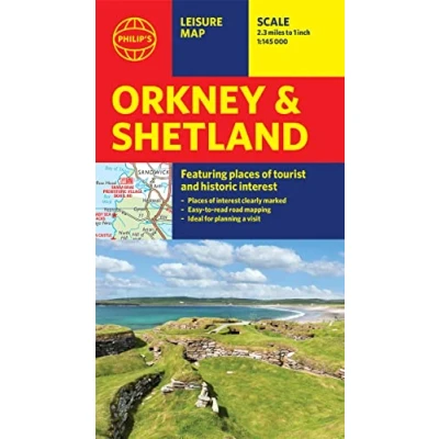 Afbeelding van Philip&#039;s Red Books Orkney and Shetland: Leisure Tourist Map