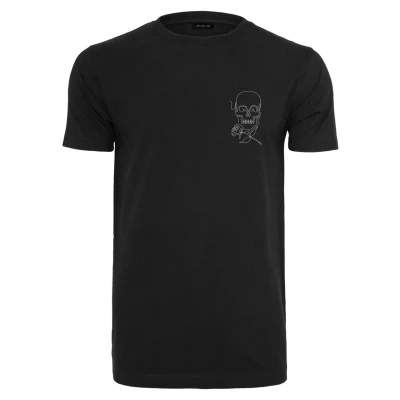 Afbeelding van Mister TEE Skull ONE LINE Tshirt print, Heren, Maat: 4XL, Black