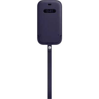 Afbeelding van Apple Leren sleeve met MagSafe voor iPhone 12 Mini Donkerpaars / Violet