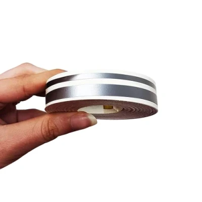 Afbeelding van 4R Quattroerre.it 10507 Trim Stripes dubbele plakstrips voor auto&#039;s, zilver, 11 mm x 10 m