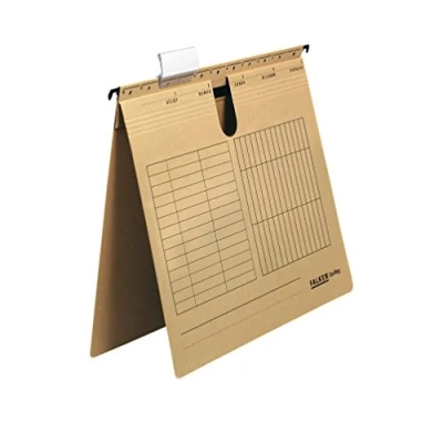 Afbeelding van Falken UniReg Hangmappen, van gerecycled karton, voor DIN A4, blauwe engel, ideaal het opbergen losse bladeren op kantoor en in de overheid, 25 stuks