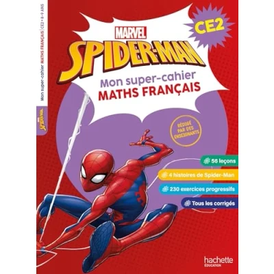 Afbeelding van SPIDERMAN MON SUPER CAHIER DE MATHS ET FRANCAIS CE2