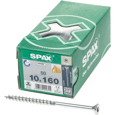Afbeelding van Spax s Spaanplaatschroef platverzonken kop geel verzinkt T50 10 x 160mm