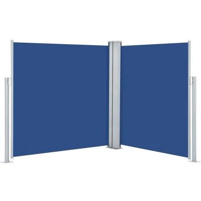 Afbeelding van Tuinscherm uittrekbaar 140x600 cm blauw