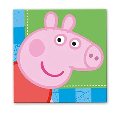 Afbeelding van Peppa Pig Birthday Party servetten, 1 verpakking van 16 stuks
