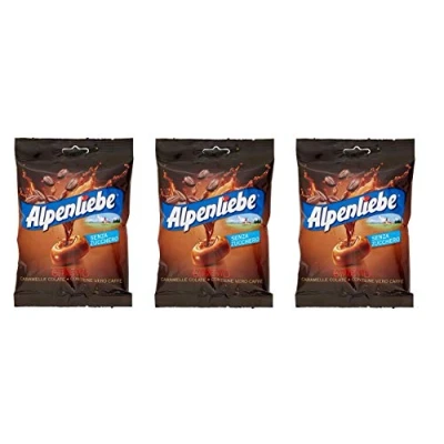 Afbeelding van Alpenliebe Espresso karamel colate senza cocchero bonbon met echte suikervrije koffie 80 g