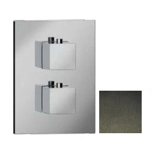 Afbeelding van SB Universale Square Inbouw thermostaatkraan met 2 uitgangen PVD gun metal 1208955151
