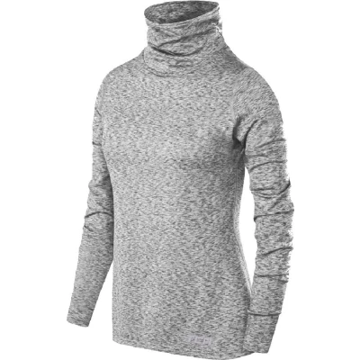 Afbeelding van TCA Meisjes Warm Up Hoge Kraag Thermische Hardloop Top Licht Grijs, 8 10 Jaar