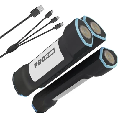 Afbeelding van ProUser Powerbank 7500 mAh Quick Charge Li ion Zwart LED zaklamp