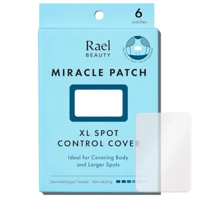 Afbeelding van Rael Pimple Patches Extra Large, Miracle XL Spot Control Cover Koreaanse huidverzorging voor gezicht, rug en lichaam, aanpasbaar, hydrocolloïde puistjes, veganistisch dierproefvrij (6