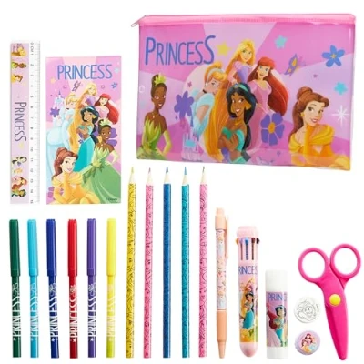 Afbeelding van Disney Princess etui en set met schoolbenodigdheden voor jongens cadeaus kinderen