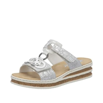 Afbeelding van RIEKER 62936 90 Slipper zilver maat 37