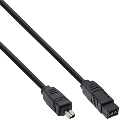 Afbeelding van InLine FireWire kabel 34902 (IEEE1394, 4 polige 9 stekker, 1,8 m) zwart 1 m