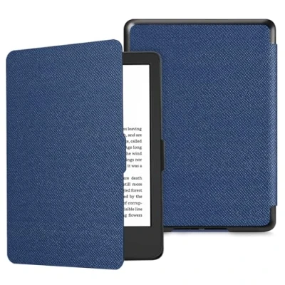 Afbeelding van Fintie Kindle 11e generatie 2022 6 inch hoes (modelnummer: C2V2L3), lichtgewicht beschermhoes met automatische slaap/waakfunctie voor inch, marineblauw