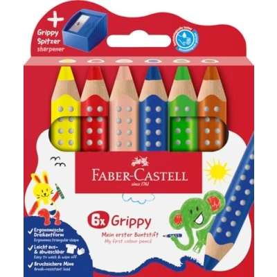 Afbeelding van Faber Castell 110635, Blauw, Groen, Oranje, Roze, Rood, Geel, 6 stuk(s)
