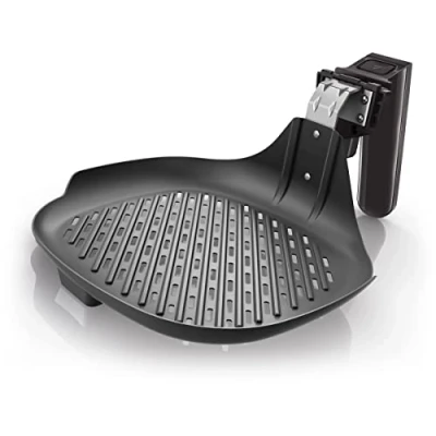 Afbeelding van Philips Grillpanaccessoire voor Airfryer Viva Collection Grillen met minder vet Geoptimaliseerd oppervlak Antiaanbaklaag Kortere baktijd Voedsel er eenvoudig uit halen HD9910/20