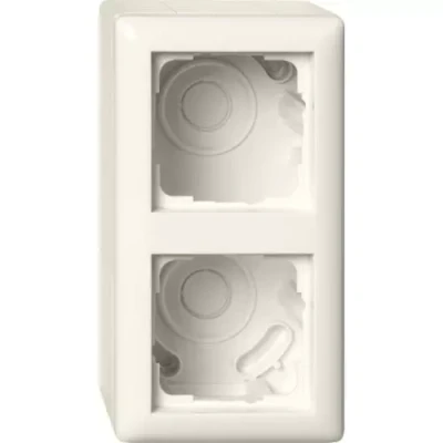 Afbeelding van Gira Standaard 55 opbouwbehuizing 2 voudig creme wit
