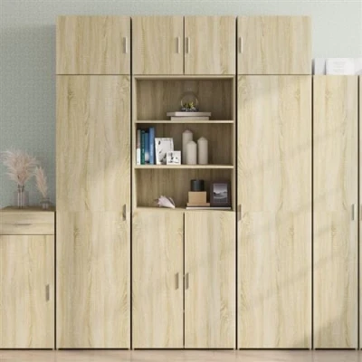 Image de vidaXL Buffet haut chêne sonoma 70x42,5x185 cm bois d&#039;ingénierie3281422