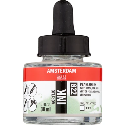 Afbeelding van Amsterdam Acrylic Ink Fles 30 ml Parelgroen 822