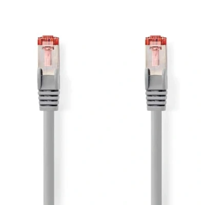 Image de NEDIS Câble Cat 6 Connecteur RJ45 (8P8C) Fiche SF/UTP 15 m Rond PVC LSZH Gris Sac en plastique