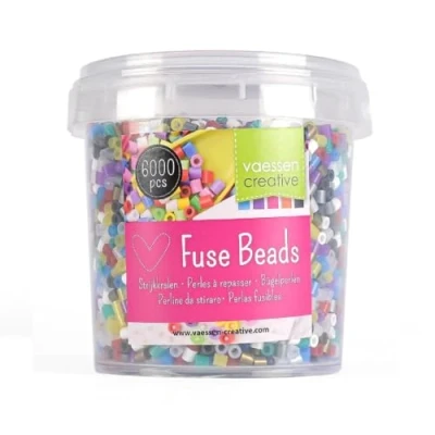 Afbeelding van Vaessen Creative Strijkkralen Glitter Goud 6000 stuks