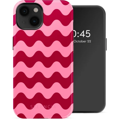 Afbeelding van Selencia Hoesje geschikt voor iPhone 14 Vivid Backcover MagSafe Wave Vibes Lipstick