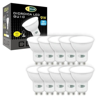 Afbeelding van CLAR led spot, GU10 led, lamp, spot GU10, inbouwspot, 4000 K, 9 W (verpakking van 10)