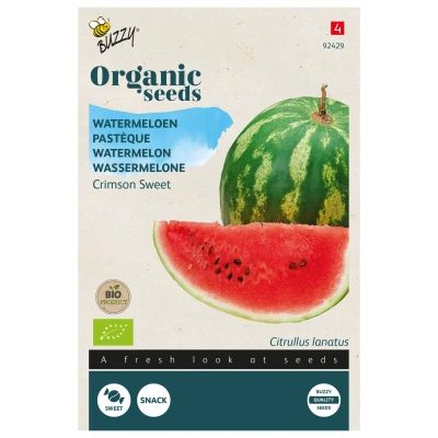 Afbeelding van Organic Watermeloen Crimson Sweet (Skal 14275) Buzzy