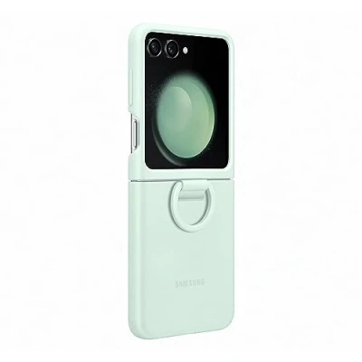 Image de Samsung Silicone Back Cover avec Ring Vert Galaxy Z Flip 5