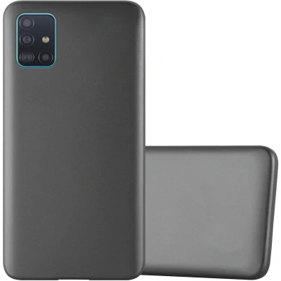 Afbeelding van Cadorabo Hoesje geschikt voor Samsung Galaxy A71 4G in METALLIC GRIJS Beschermhoes gemaakt van flexibel TPU silicone Case Cover