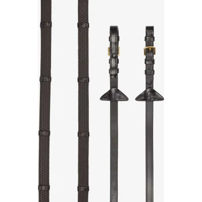 Afbeelding van LeMieux Teugels Arika Soft Rubber with Stopper Bruin/Brass Full