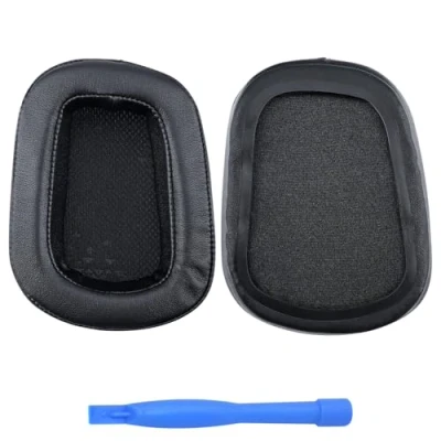 Afbeelding van Vervangende Oorkussens voor Logitech G35, G230, G231, G233, G332, G430, G431, G432, G433, G533, G633, G633S, G635, G930, G933, G933S, G935 Hoofdtelefoon van MMOBIEL Protein PU Zwart