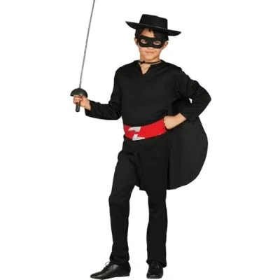 Afbeelding van Zorro kostuum De Zoon Van Jongen 5 6 jaar Carnaval Verkleedkleding