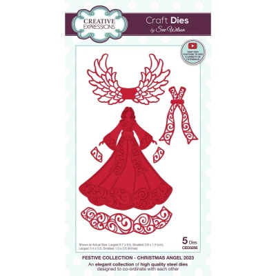 Afbeelding van Creative Expressions Festive Snijmal Christmas Angel 2023