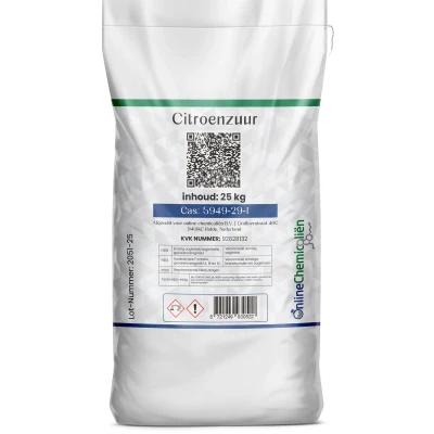 Afbeelding van Online chemicaliën Citroenzuur 25 Kilogram Hoge kwaliteit Citric Acid Allesreiniger &amp; Ontkalker kopen met korting