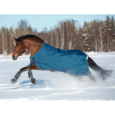Image de Rhino by Horseware Chemise Turnout 100g Marine/Gris/Aqua/GrisVendu par Agradi