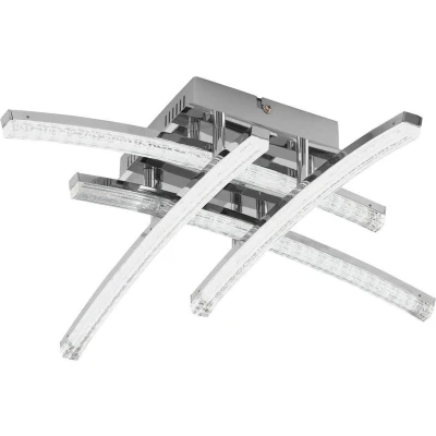 Afbeelding van EGLO Pertini Plafondlamp 4 Lichts Chroom Transparant