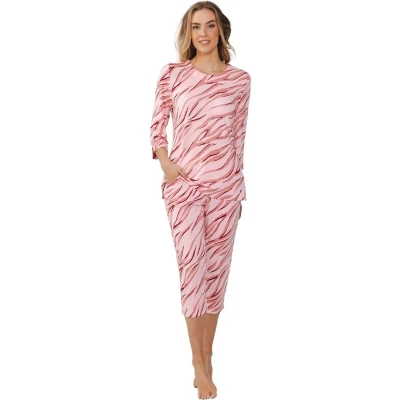 Afbeelding van Pastunette Premium Pyjama Blushed Safari EcoVero Viscose Roze Maat 46