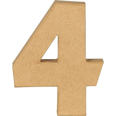 Afbeelding van Decopatch Cijfer 20 cm Papier marche 4