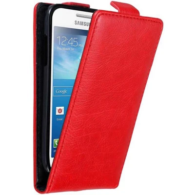 Afbeelding van Cadorabo Hoesje geschikt voor Samsung Galaxy S4 MINI in APPEL ROOD Beschermhoes flip design Case Cover met magnetische sluiting