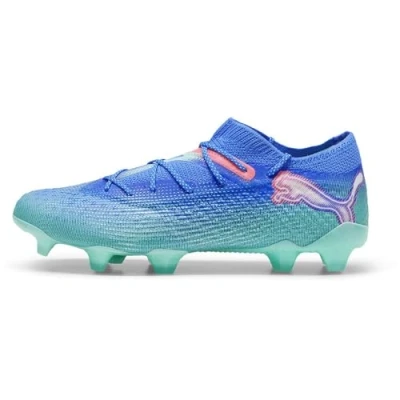 Afbeelding van Puma Future 7 Ultimate LOW FG/AG Voetbalschoenen met kunststof noppen, Heren, Maat: 37.5, Bluemazing/white/electric peppermint Textiel/ synthetisch